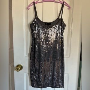 INC silver sequins dress